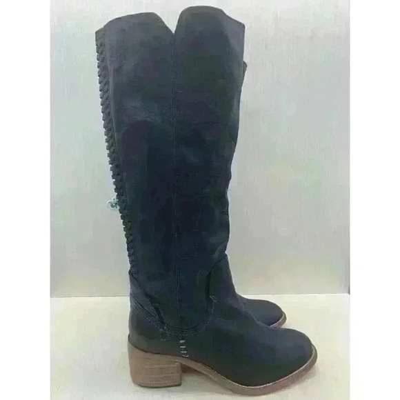 Dolce Vita Gage Women’s Black Leather Pull On Knee High Riding Boots Size US 7.5 - Picture 6 of 10